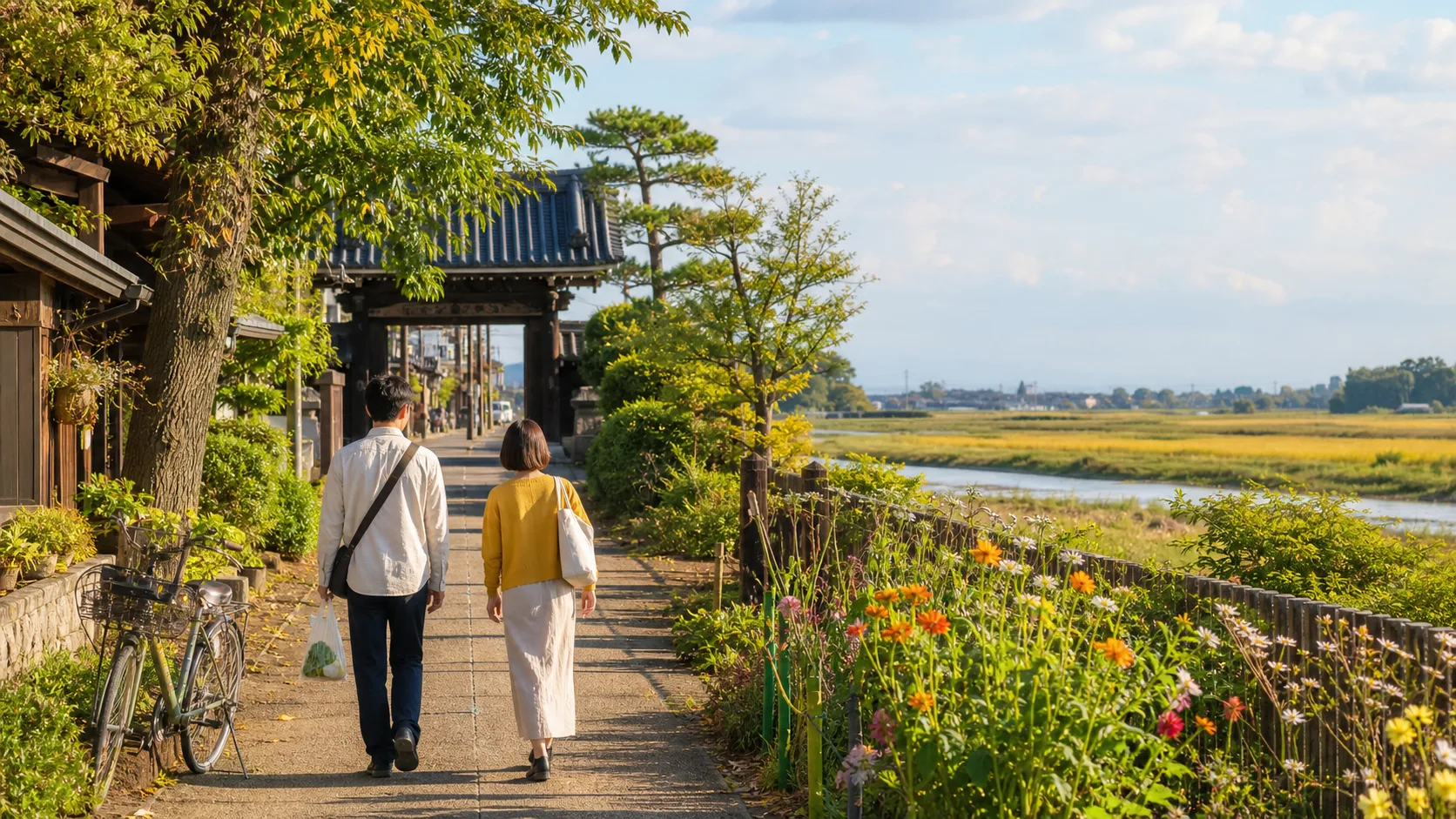 妻沼周辺の寺社と川沿いへ寄り道する写真調イメージ
