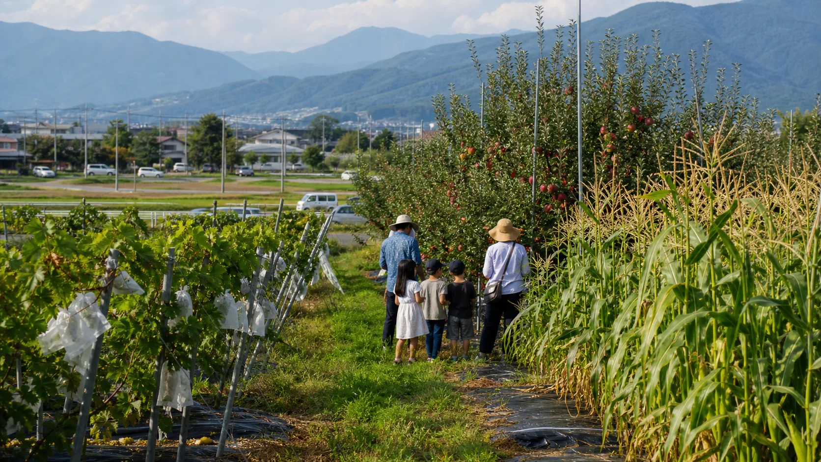 今井地区の農業体験をイメージした写真調素材