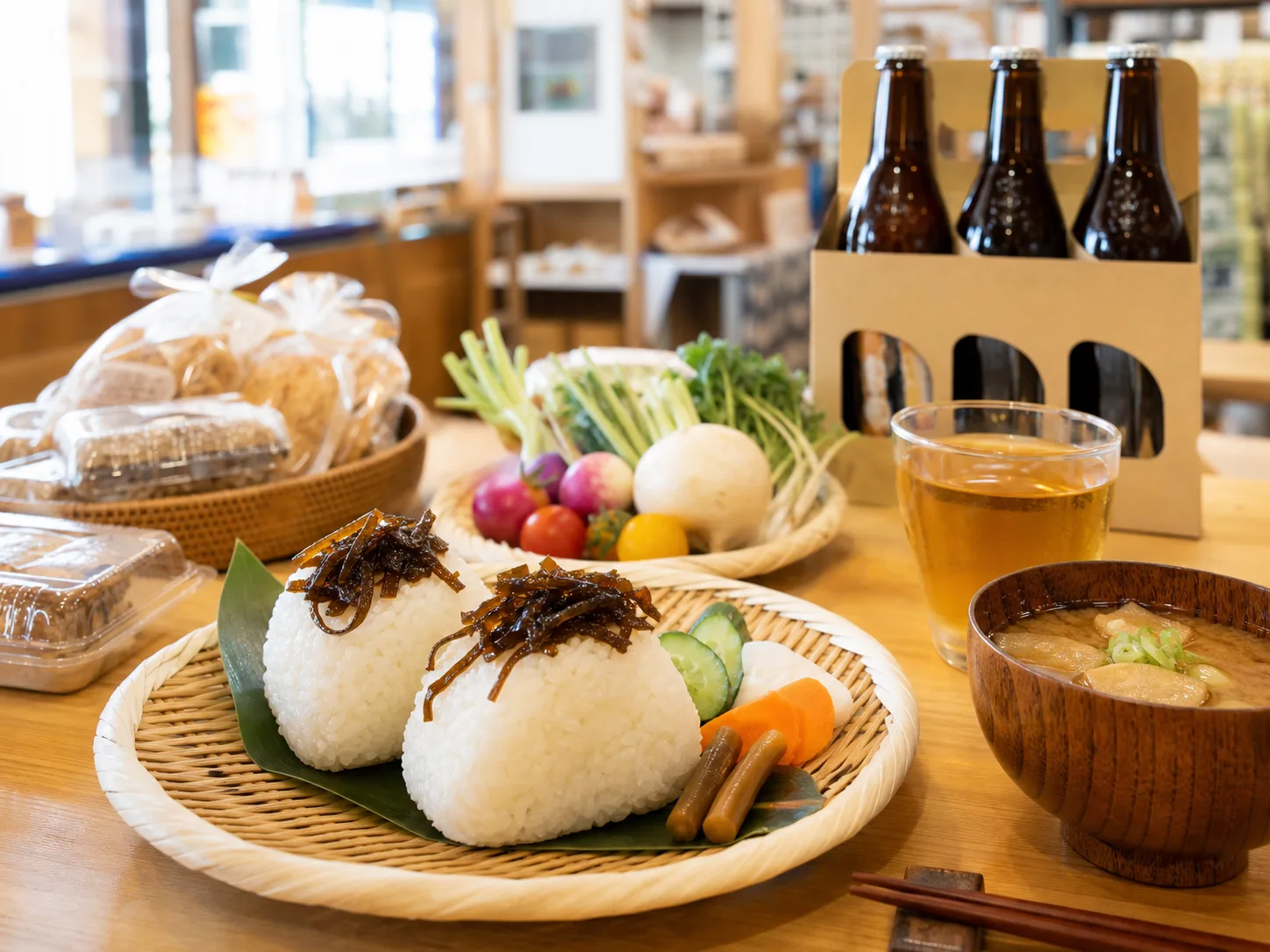 黒部の米や麦を思わせる食事と買い物のイメージ