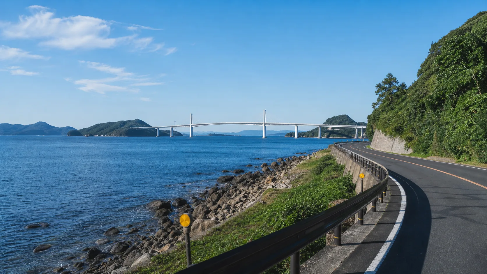 呼子大橋や波戸岬方面へ海沿いを走るドライブのイメージ写真
